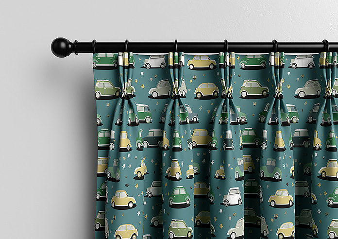 Roadtrip, Teal Blue - Made to Measure Curtains - Image 11